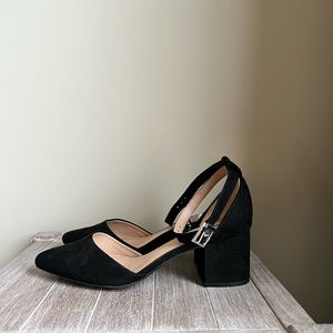 New ankle strap block heels
